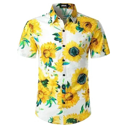 Men's Shirt Graphic Shirt Graphic Sunflower  Party Outdoor Short Sleeve Shirt - Wehilion.uk # # #