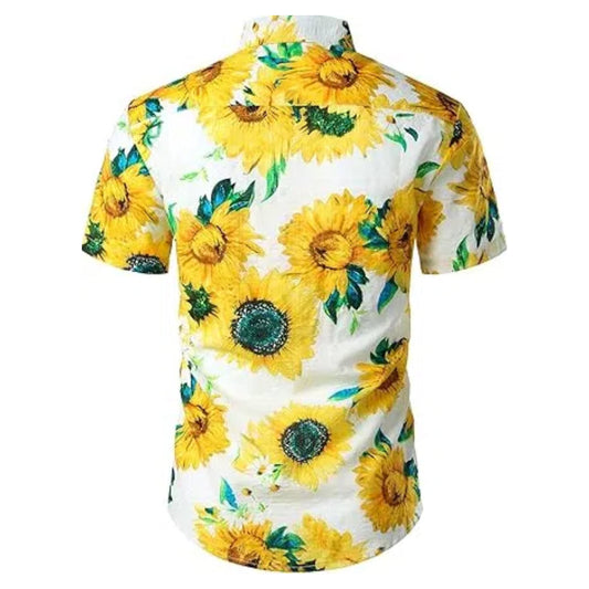 Men's Shirt Graphic Shirt Graphic Sunflower  Party Outdoor Short Sleeve Shirt - Wehilion.uk # # #