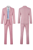 Seersucker Striped Blazer Pants 2 Piece Men's Summer Suit