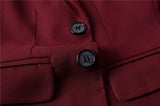 Burgundy Custom Fit Slim 4 Piece Boy's Formal Suits With Vest+Pants+Shirt+Tie
