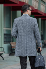 Men's Wool Coat Winter Double Breasted Long Coat 2780