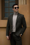 Retro Tweed Herringbone 2 Pieces Mens Suits 2768