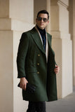 Men's Wool Coat Winter Double Breasted Long Coat 2776