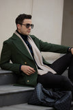 Men's Wool Coat Winter Double Breasted Long Coat 2776