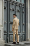 Winter Corduroy Peak Lapel 2 Pieces Men's Suits Jacket+Pants 2786
