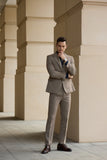 Retro Tweed Herringbone 2 Pieces Mens Suits 2785