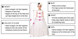Flower Girl Applique Short Party Gown Long Dress for Wedding