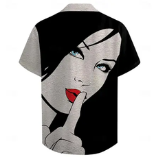Graphic Shirt Abstract Turndown  Outdoor Street 3D Print Short Sleeve Shirt - Wehilion.uk # # #