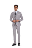Beige Retro Linen Beach Wedding Summer 3 Pieces Men Suits