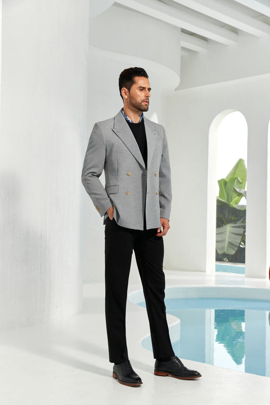 Designer Style New Men's Double Breasted Blazer - Wehilion.uk # # #
