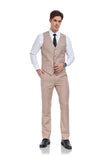 Men's Suits 2 Pieces Vest+Pants Set V-Neck Slim Fit Casual Waistcoat Suit
