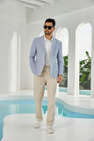 Seersucker Striped Men's Summer Blazer