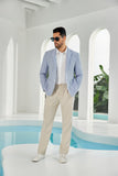 Seersucker Striped Men's Summer Blazer