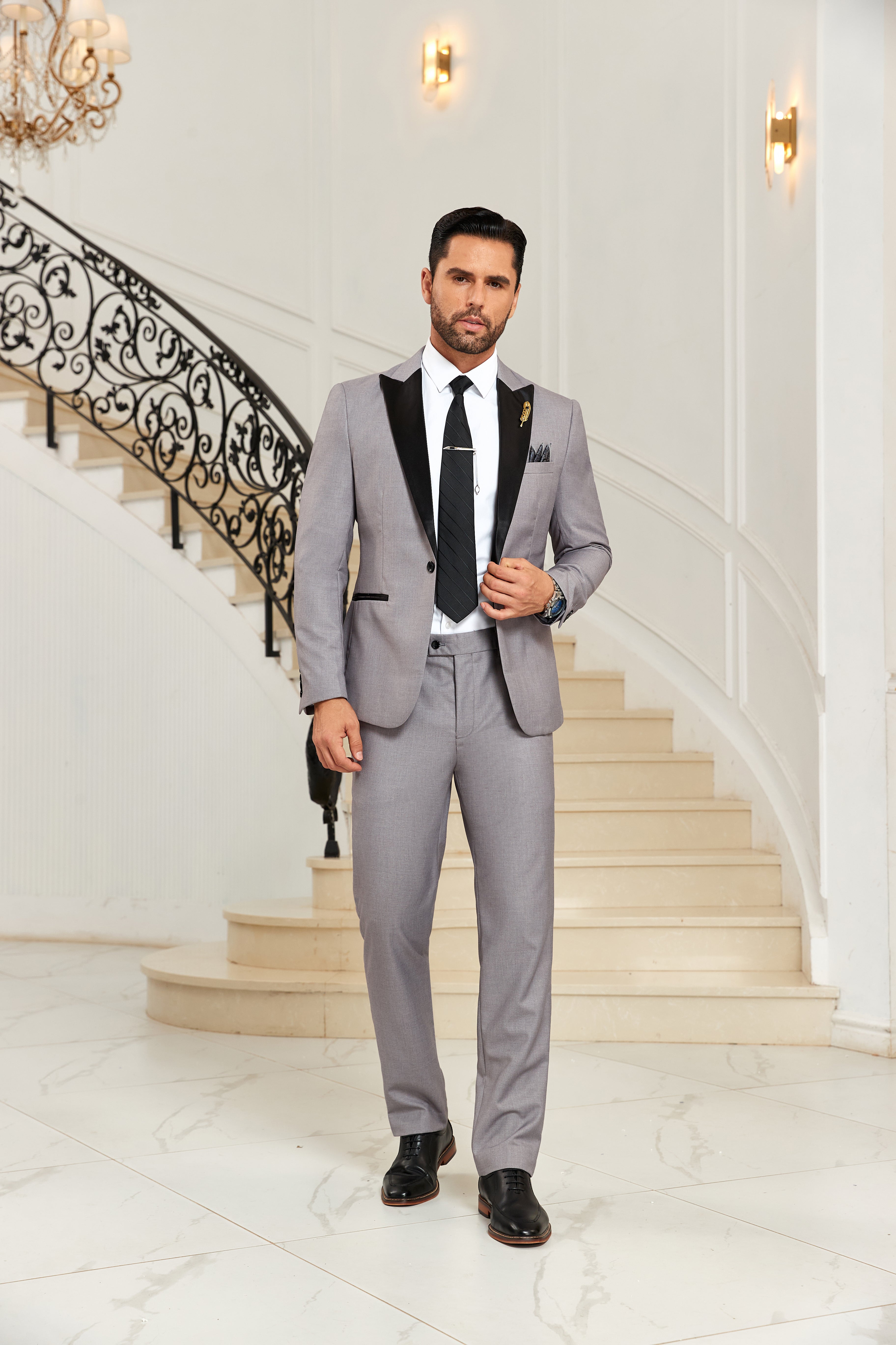 Designer Style Unique Design 2 Pieces Men's Suits Jacket+Pants - Wehilion.uk # # #