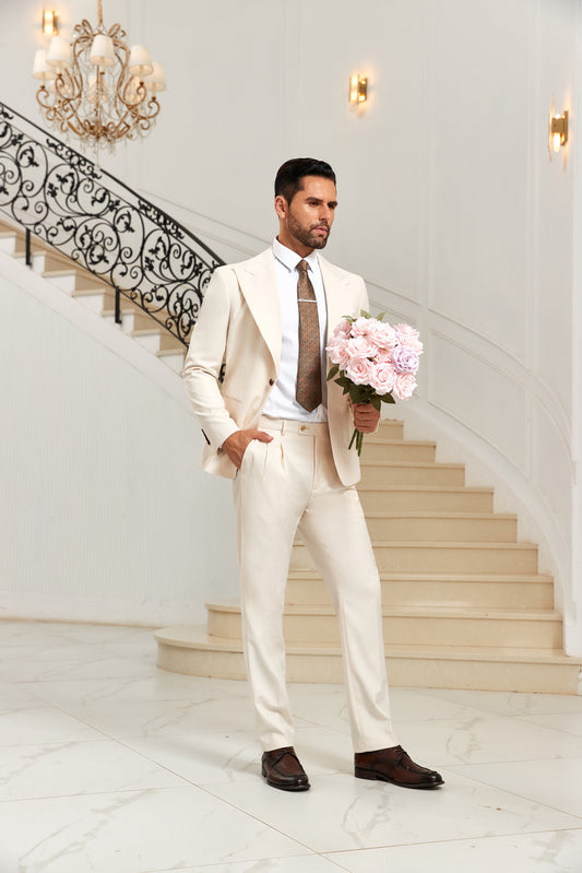 Designer Style Unique Design 2 Pieces Men's Suits Jacket+Pants - Wehilion.uk # # #