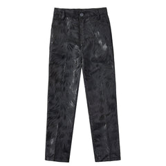 Black Unique Patterned Party 5 Piece Boys Suits