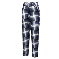 Black and Grey Plaid Banquet 5 Piece Boys Suits
