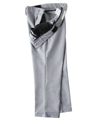 Gray 4 Piece Boys' Formal Suit Set with Vest Pants Dress Shirt and Tie BS40