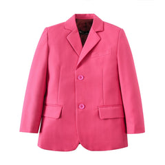 Pink 3 Piece Kids Boys' Formal Fit Blazer Vest and Pants Dress Suits Set