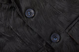 Black Unique Patterned Party 5 Piece Boys Suits