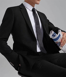 Men's Suits 3 Piece Slim Fit Two Button Wedding Prom Jacket Vest Pants Set