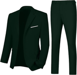 Mens Suit 2 Piece Slim Fit Two Button Business Wedding Jacket Blazer Pants Set