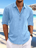 Men's Shirt Linen Shirt Spring & Summer Casual Daily Long Sleeve Shirt - Wehilion.uk # # #