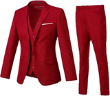 Men's Suits 3 Piece Slim Fit Two Button Wedding Prom Jacket Vest Pants Set