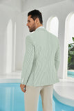 Seersucker Striped Men's Summer Blazer