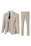 Retro Slim Fit Herringbone Tuxedos Herringbone 3 Piece Men's Suits（upgrade version）